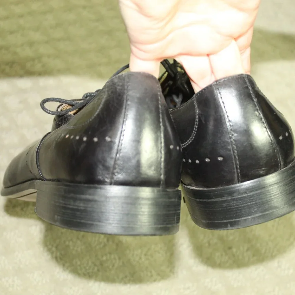 NEW Paul Smith Men's 11 / 45 Black Leather Oxfords Shoes Made in Italy